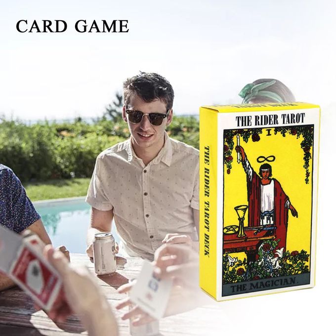 Tarot  Ards Tarot Table Game Home Party Tarot Puzzle  Ard Game For Divination-yellow