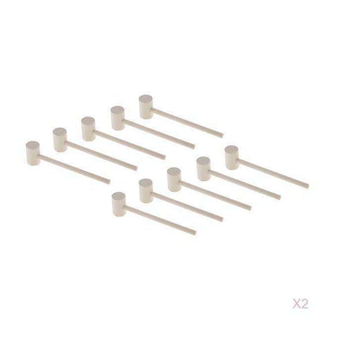 20pcs Mini Wooden Hammer Seafood Lobster Hardwood Mallet Beating Gavel