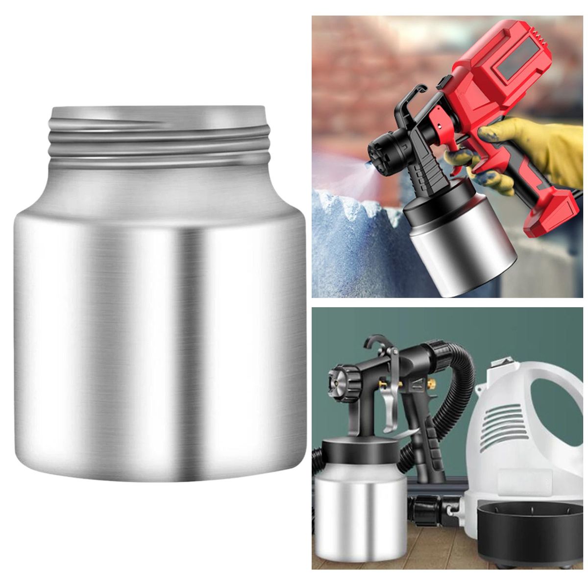 Electric Paint Sprayer Container 1000ml Quick Connect