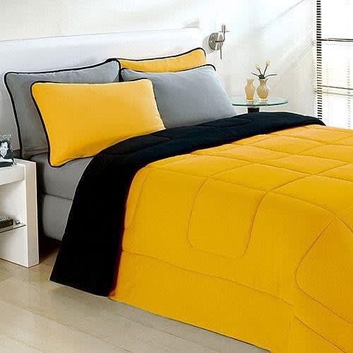 Reversible Plain Bedding Set - Duvet, Bedsheet And 4 Pillowcases -100% American Cotton