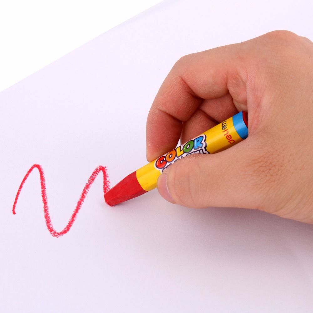 12 Colors Caryon Pencils Wax Drawing Set Artist Paint Oil