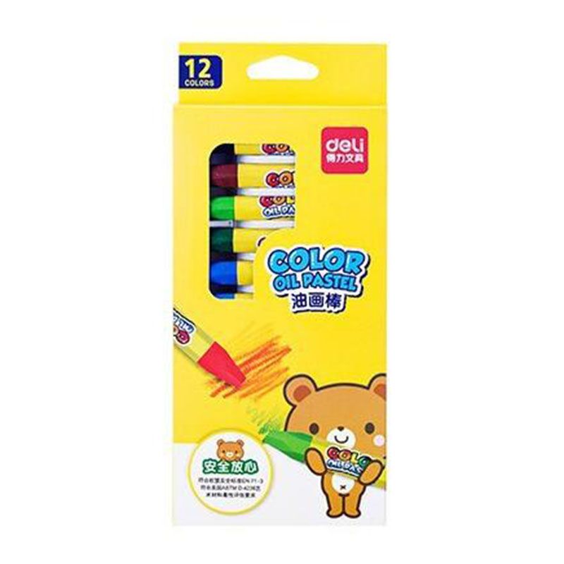 12 Colors Caryon Pencils Wax Drawing Set Artist Paint Oil