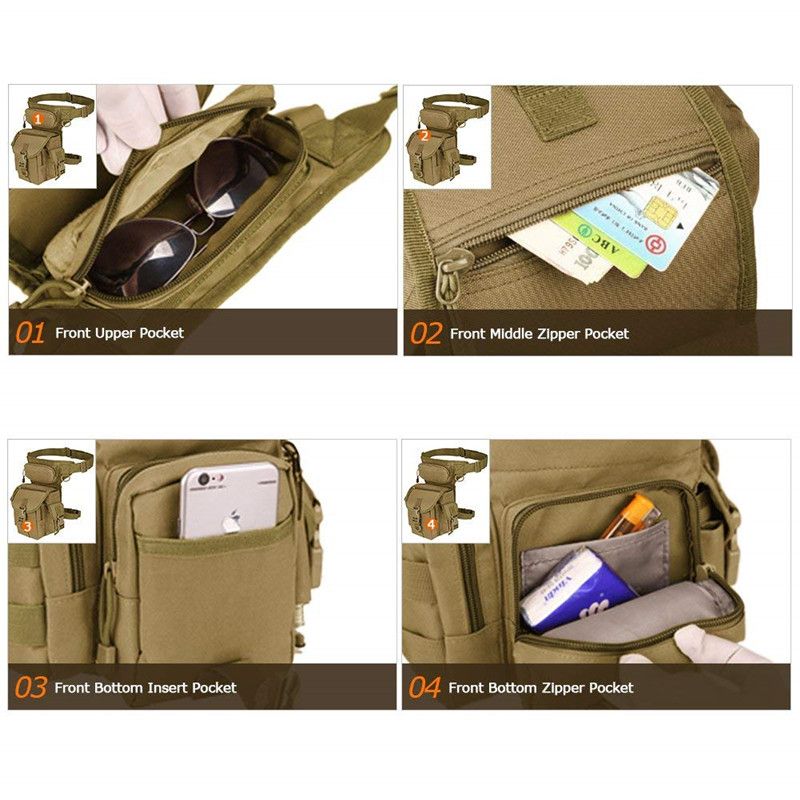 Military Tactical Drop Leg Bag Tool Fanny Thigh Hunting Bag