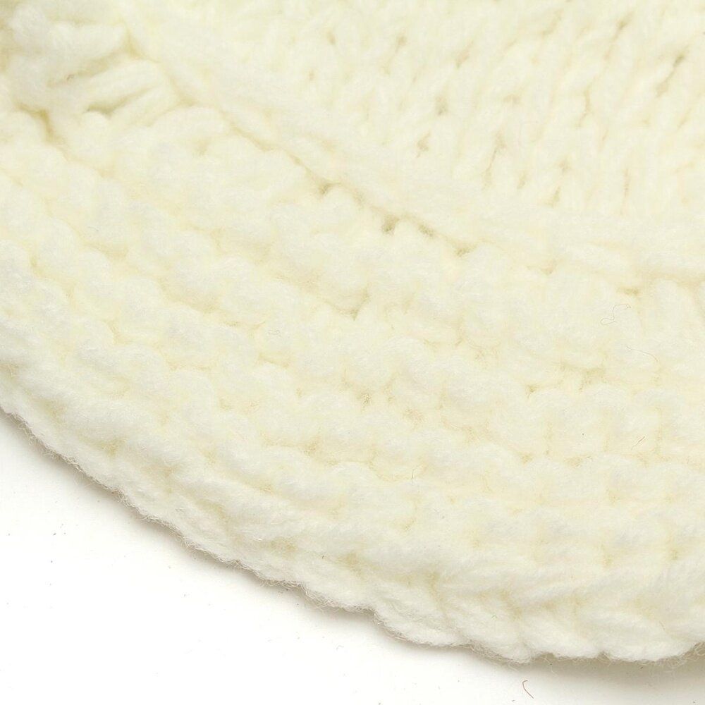 Toddler Kids Girl Boy Baby Infant Winter Warm Bonnet Crochet Knit Hat Beanie Cap Ivory Beige