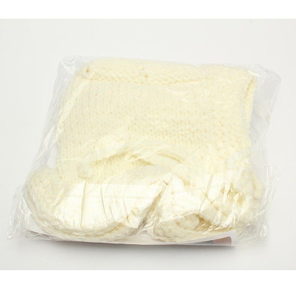 Toddler Kids Girl Boy Baby Infant Winter Warm Bonnet Crochet Knit Hat Beanie Cap Ivory Beige