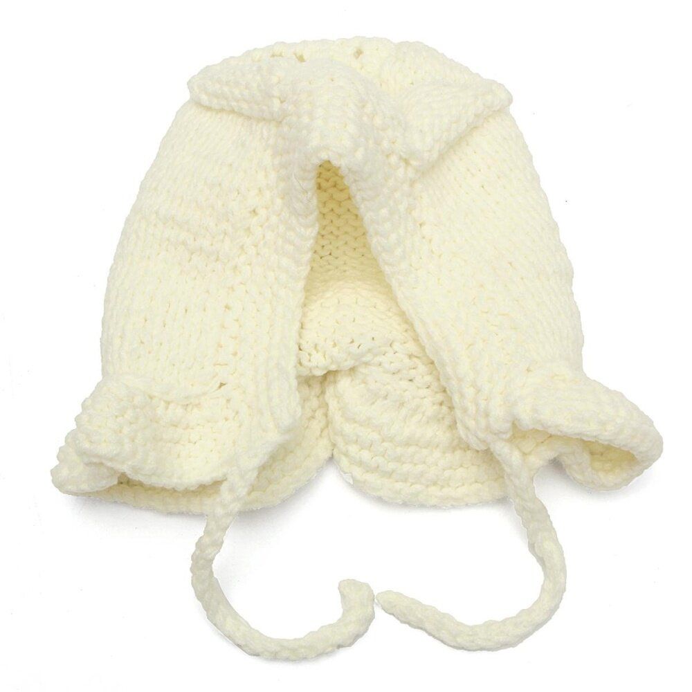 Toddler Kids Girl Boy Baby Infant Winter Warm Bonnet Crochet Knit Hat Beanie Cap Ivory Beige