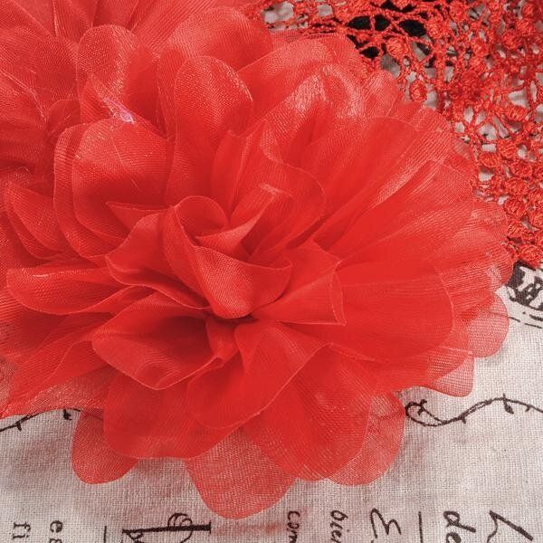1Pcs Baby Girl Toddler Lace Flower HeadBand Hair Band Headwear Hat Bow 2 Colors Gules