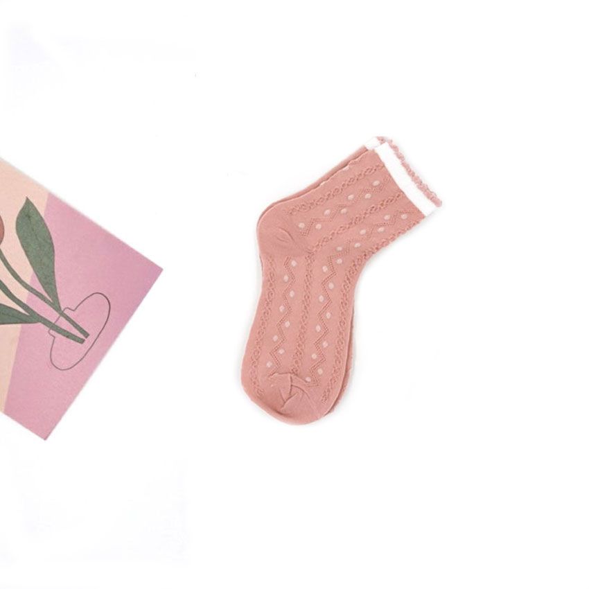 Pink Warm Ins Thickened Socks Children's Middle Tube Socks Winter Pure Cotton Plush Lovely Japanese Towel Long Tube Stockings