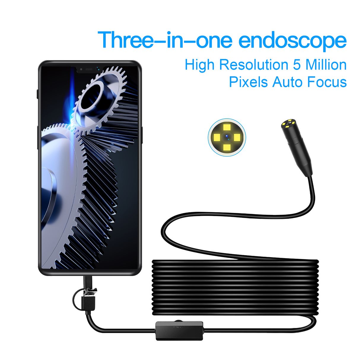 Industrial Endoscopy Borescope Inspection Camera Auto-focus
