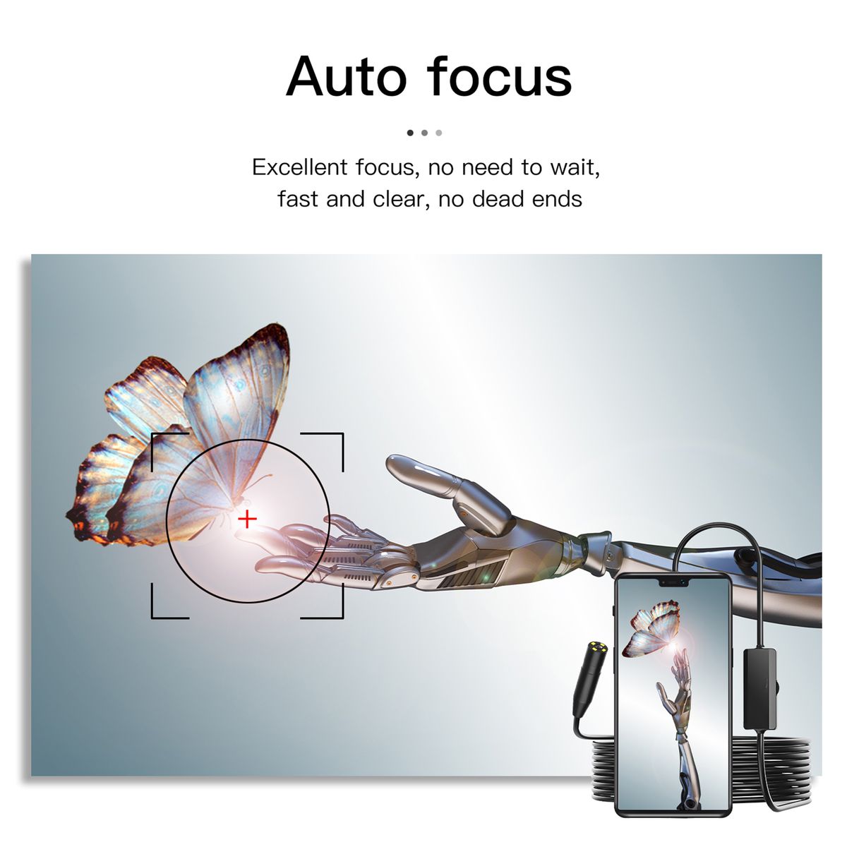 Industrial Endoscopy Borescope Inspection Camera Auto-focus