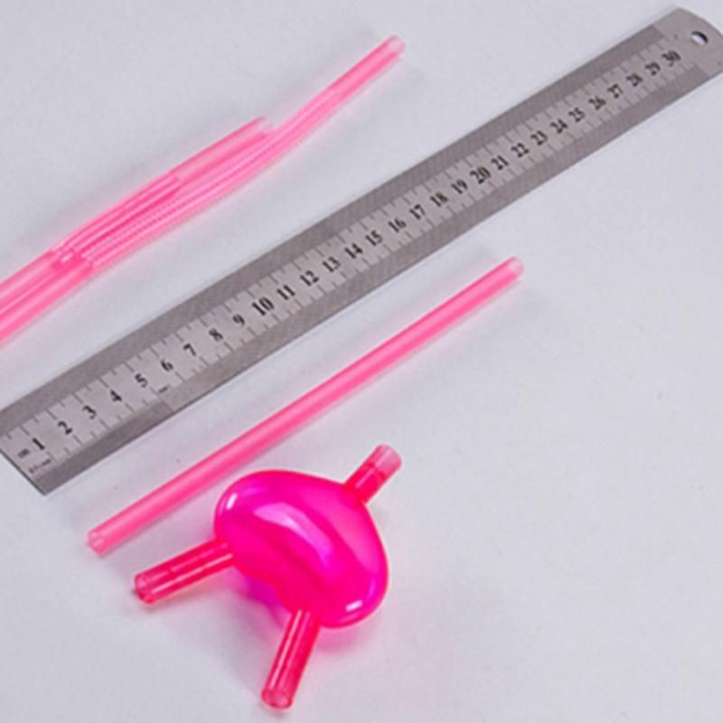 Love Heart Double Drinking Straws Valentine Lover Plastic