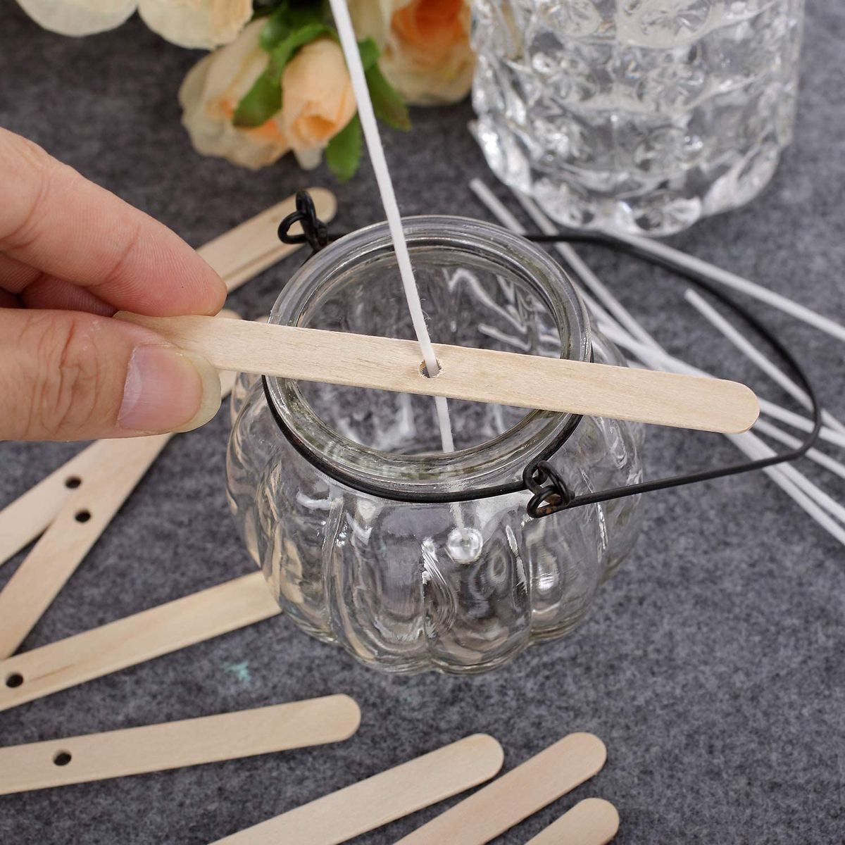 Candle Making Kit,Wooden Candle Wick
