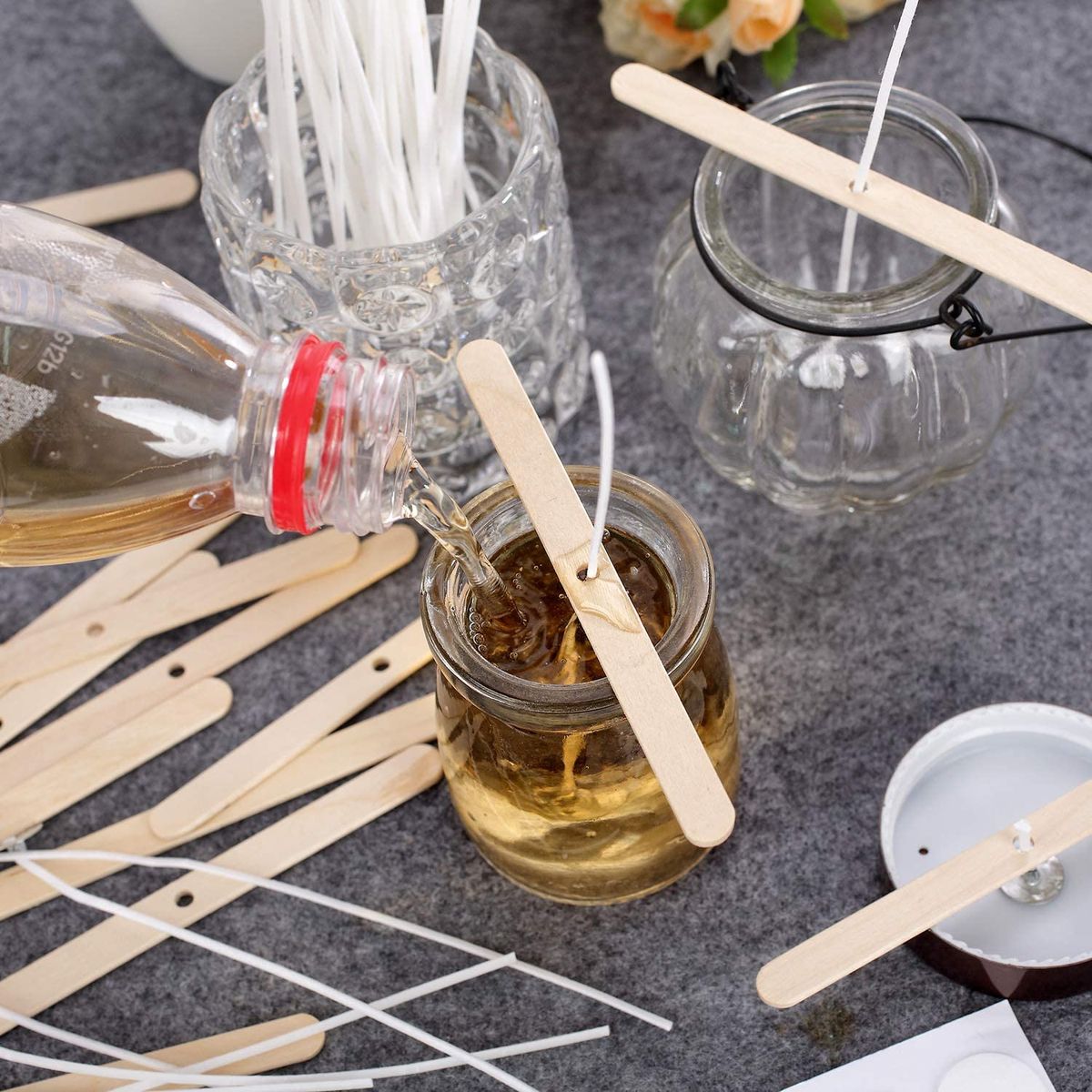 Candle Making Kit,Wooden Candle Wick