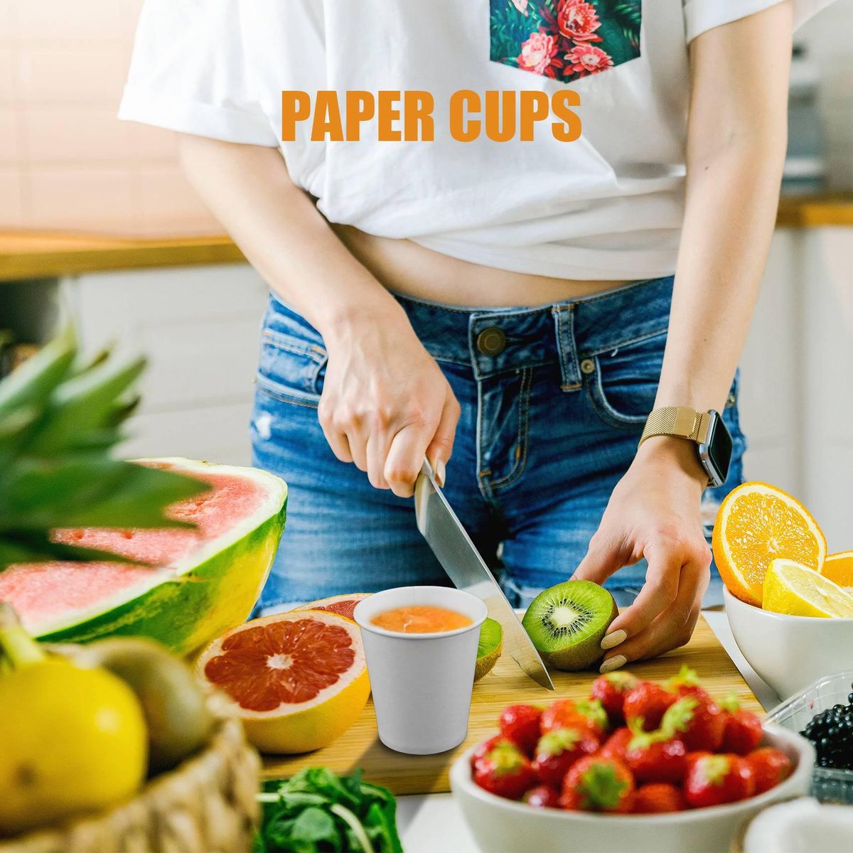 White Paper Cups Small Disposable Bathroom Espresso Mouthwash Cups Dispenser Disposable Cups 100 Pack 3Oz