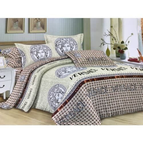 Flat Bedsheet/bedspread With Pillow Cases : Versace Design