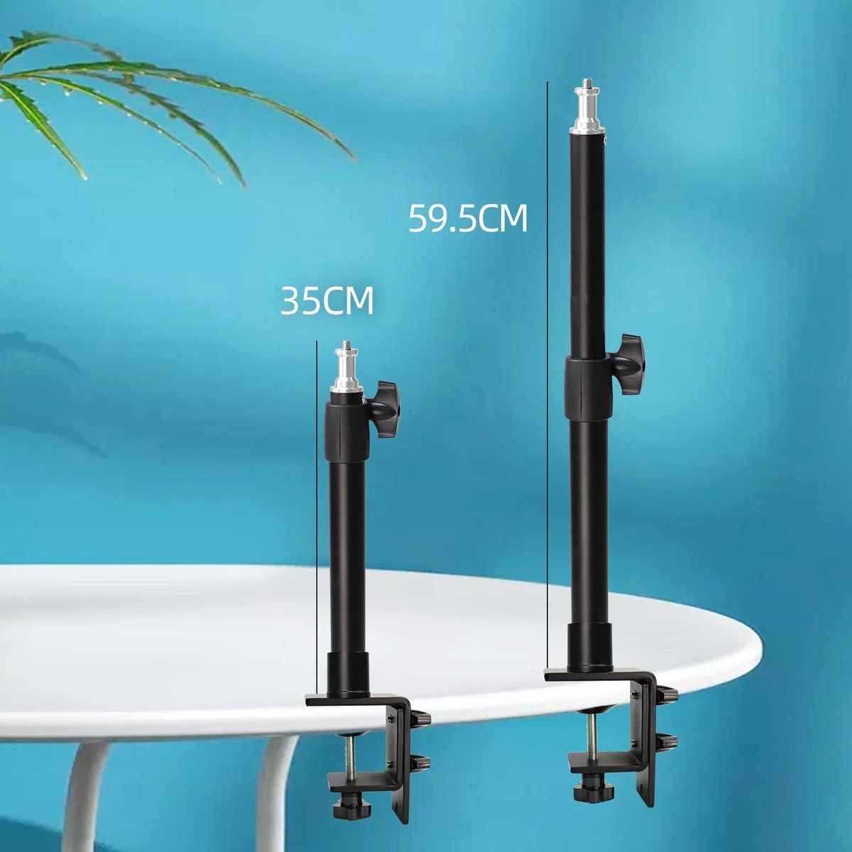 Adjustable Universal Table Desk Clamp Mount Stand 1/4' Screw Tip for DSLR DC Camera Camcorder Ring Light