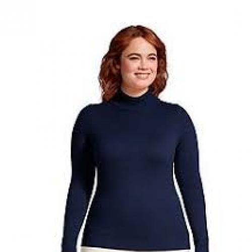Turtle Neck Long Sleeve For Female - Navy Blue