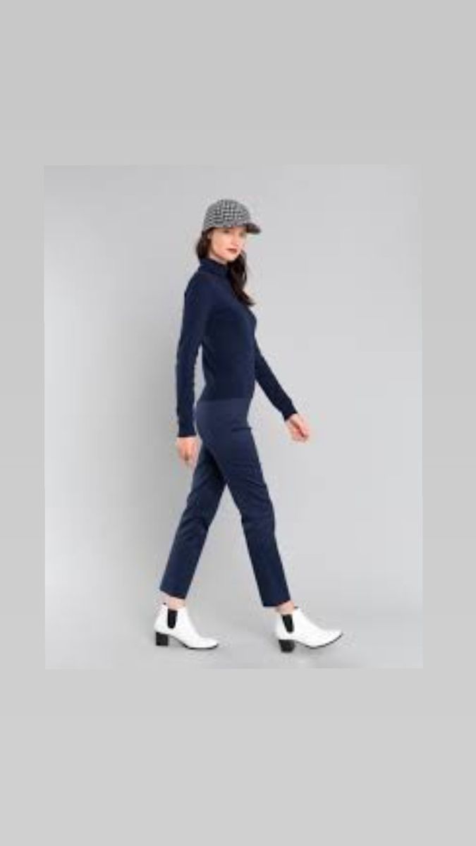 Turtle Neck Long Sleeve For Female - Navy Blue