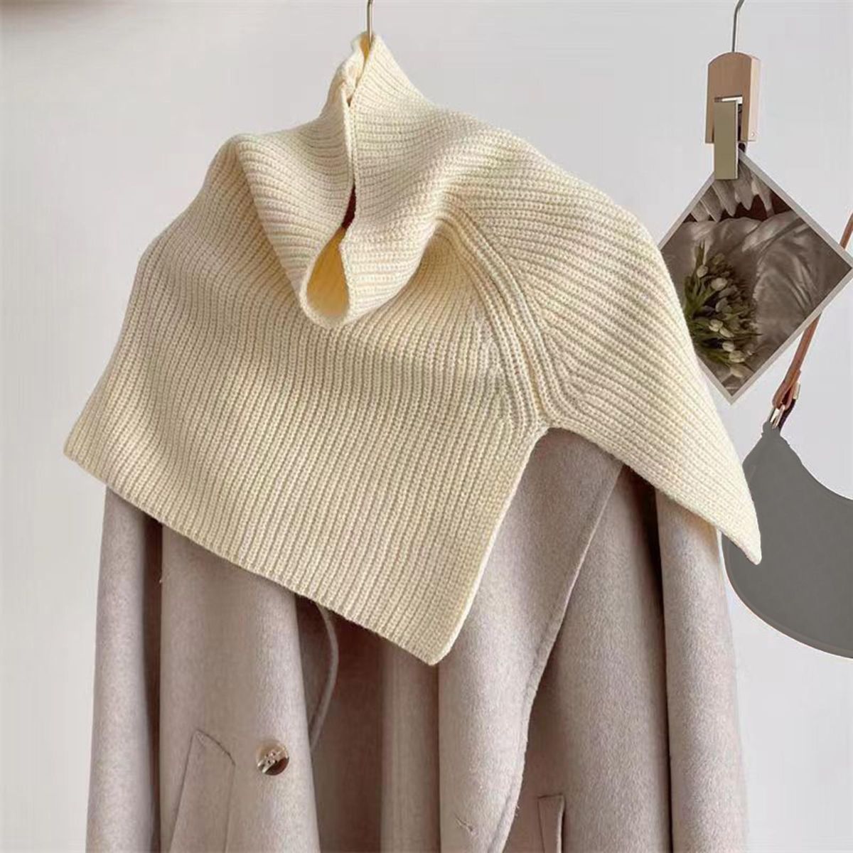 Women Winter Shawl Comfortable Ladies Scarf Beige
