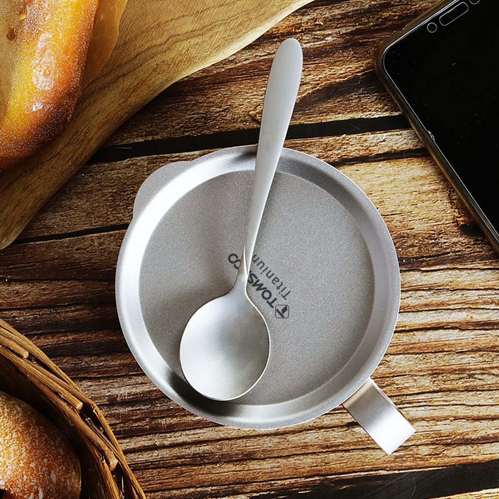 500ml Titanium Cup With Lid And Handle Camping Coffee Cup