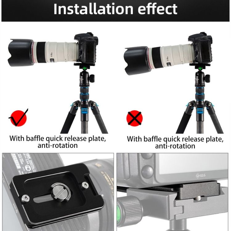 BEXIN PL-80 Anti-rotation Quick Release Plate