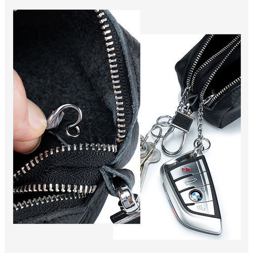 Double Layer Women Men Mini Coin Purse Holder PU Leather Key Purses Pouch