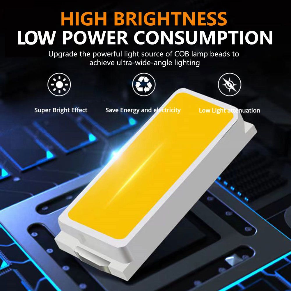 Solar Light LED Waterproof Work Light USB Rechargeable Torch
