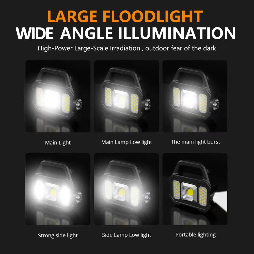 Solar Light LED Waterproof Work Light USB Rechargeable Torch