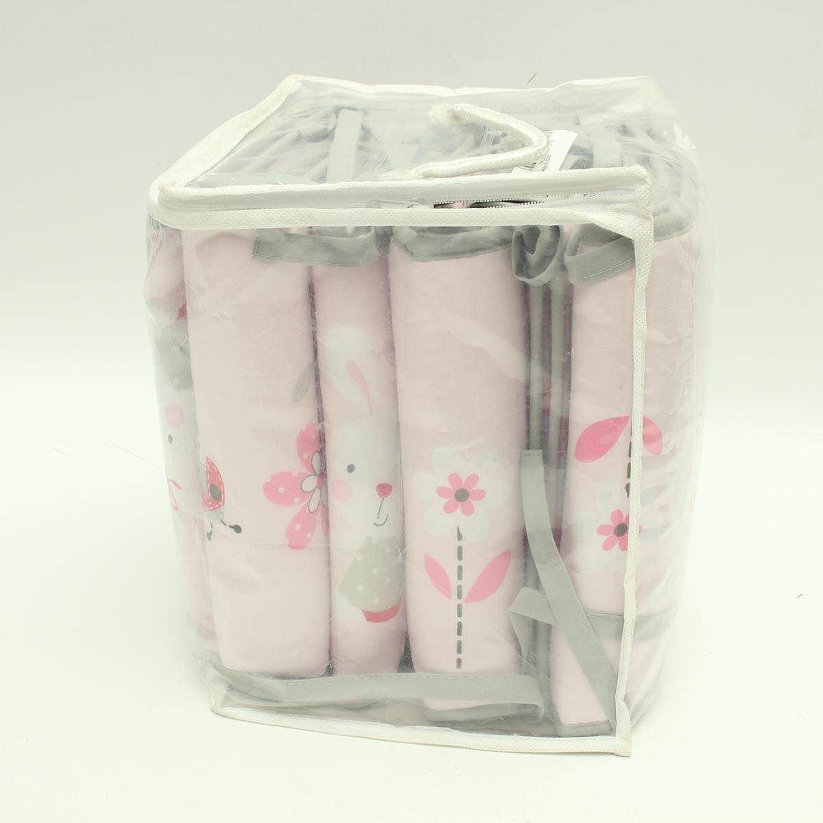 4Pcs Rabbit Baby Infant Cot Crib Bumper Safety Protector Toddler Nursery Set