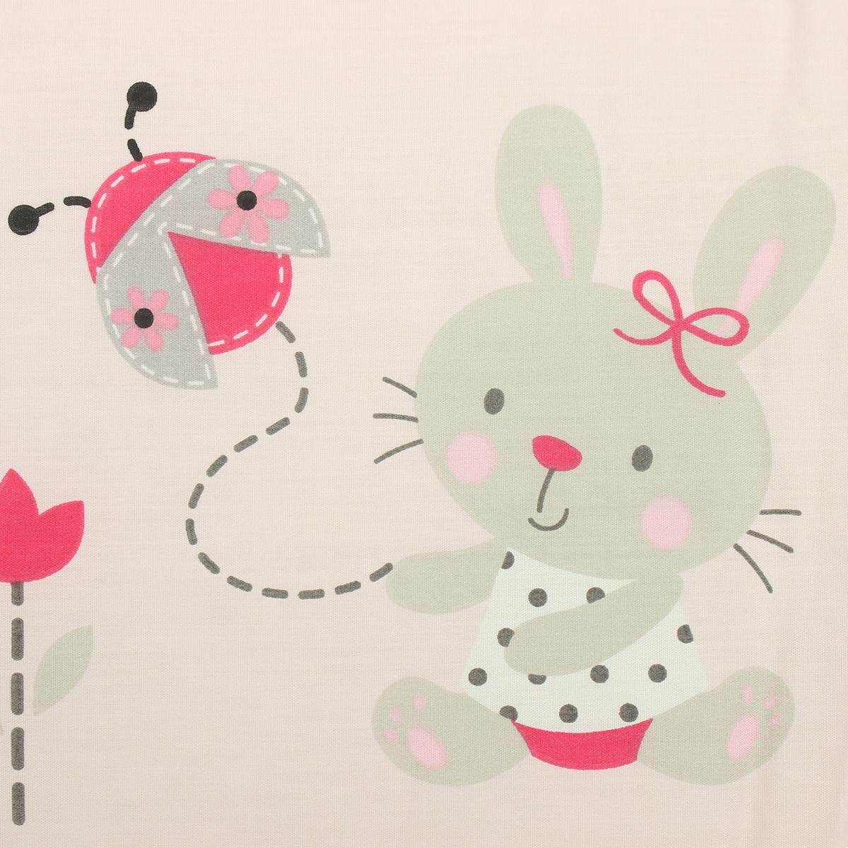 4Pcs Rabbit Baby Infant Cot Crib Bumper Safety Protector Toddler Nursery Set