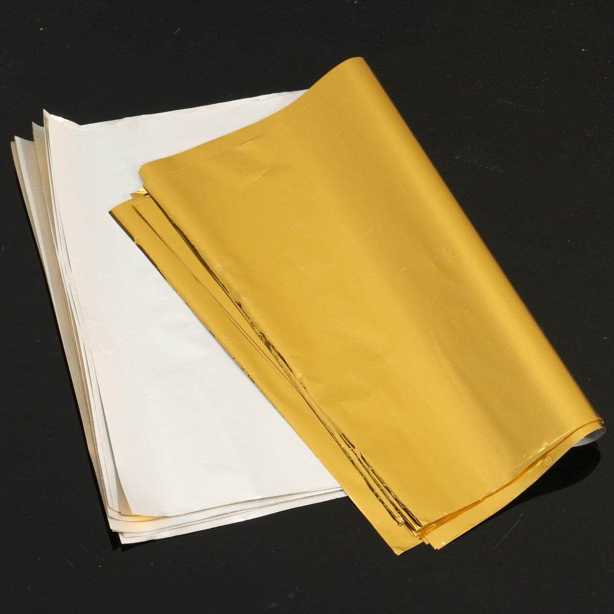 50 Sheets A4 8"x12" Gold Transfer Foil Paper Laser Printer Machine Hot Laminator