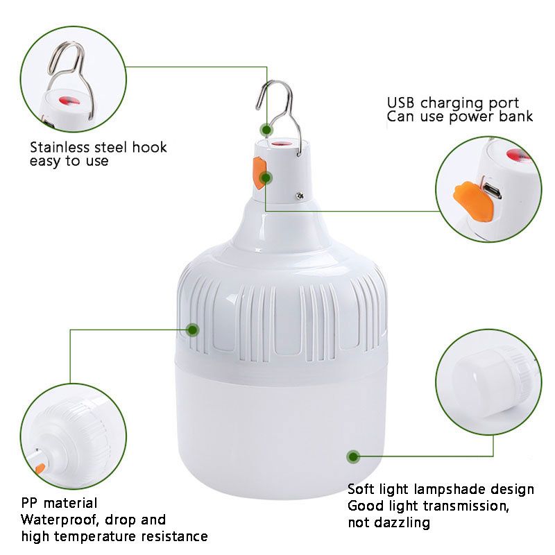 LED Emergency Light Camping Rechargeable USB Light