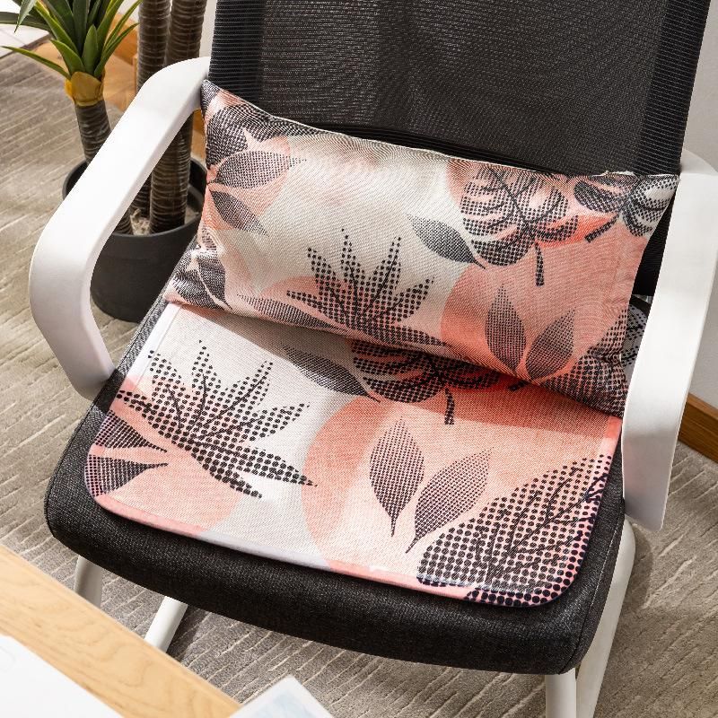 Ice-silky Breathing Seat Cushion and Lumbar Pillow Set