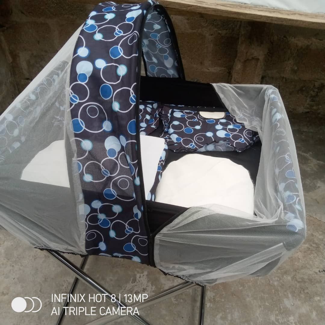 Twins Baby Cot Cradle Bassinet, Bed, With Wheel And Storage