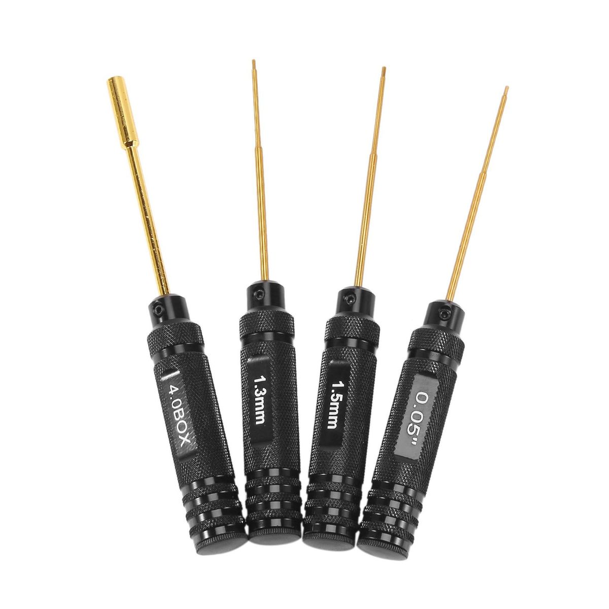 4PCS RC Tool Kit 1.27mm 1.3mm 1.5mm Hex Screwdrivers 4.0 Nut Driver Wrench for 1/12 1/16 1/18 1/24 Axial SCX24 RC Car