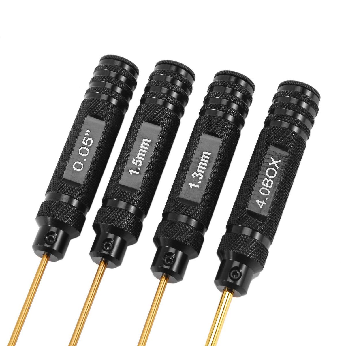 4PCS RC Tool Kit 1.27mm 1.3mm 1.5mm Hex Screwdrivers 4.0 Nut Driver Wrench for 1/12 1/16 1/18 1/24 Axial SCX24 RC Car