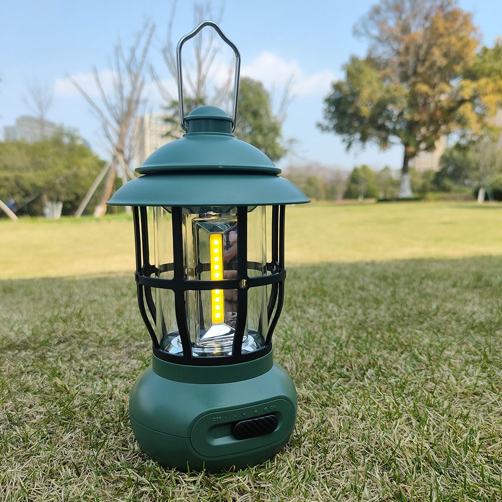 Cordless Camping Lamp Stepless Dimming Outdoor Retro Tent