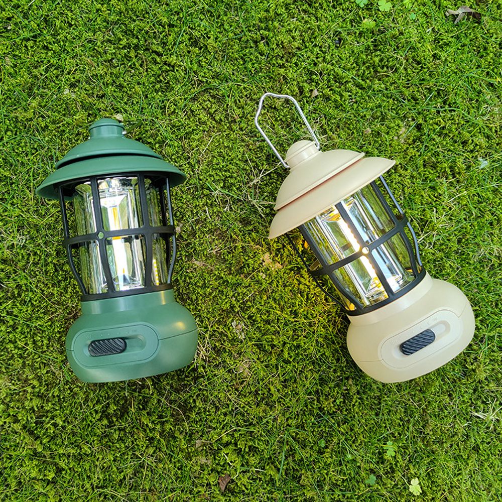 Cordless Camping Lamp Stepless Dimming Outdoor Retro Tent