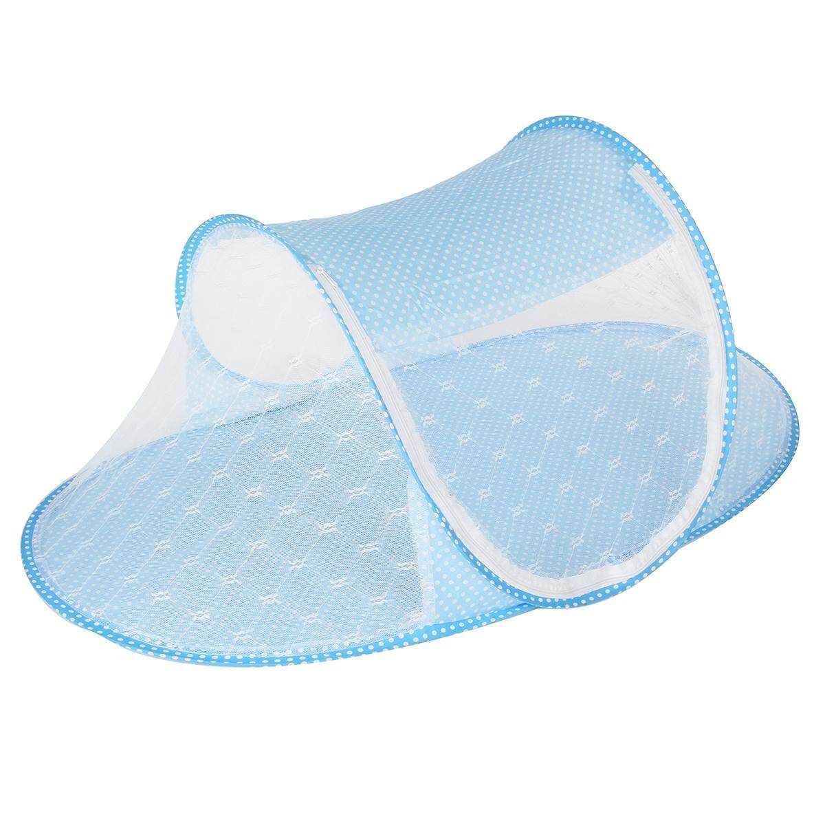 Portable 0-3 Years Baby Kid Infant Mosquito Net Bed Crib Canopy Mattress Tent Blue Blue