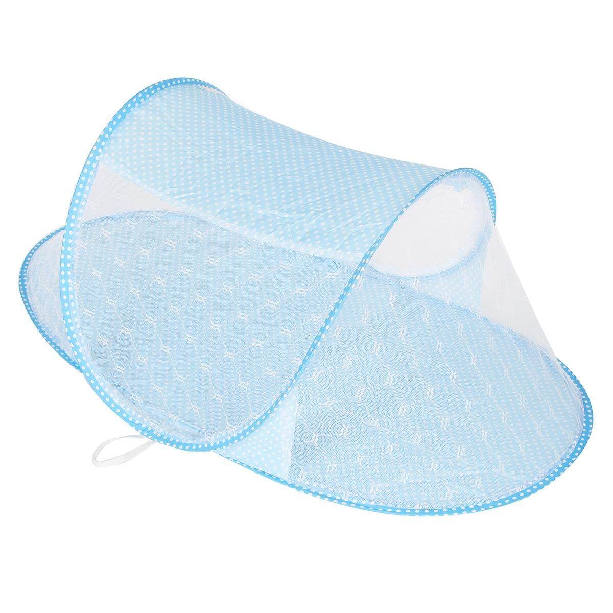 Portable 0-3 Years Baby Kid Infant Mosquito Net Bed Crib Canopy Mattress Tent Blue Blue