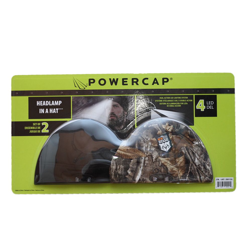 (HeadLamp In A Hat)  Powercap LED Lighted Beanie -  2pcs