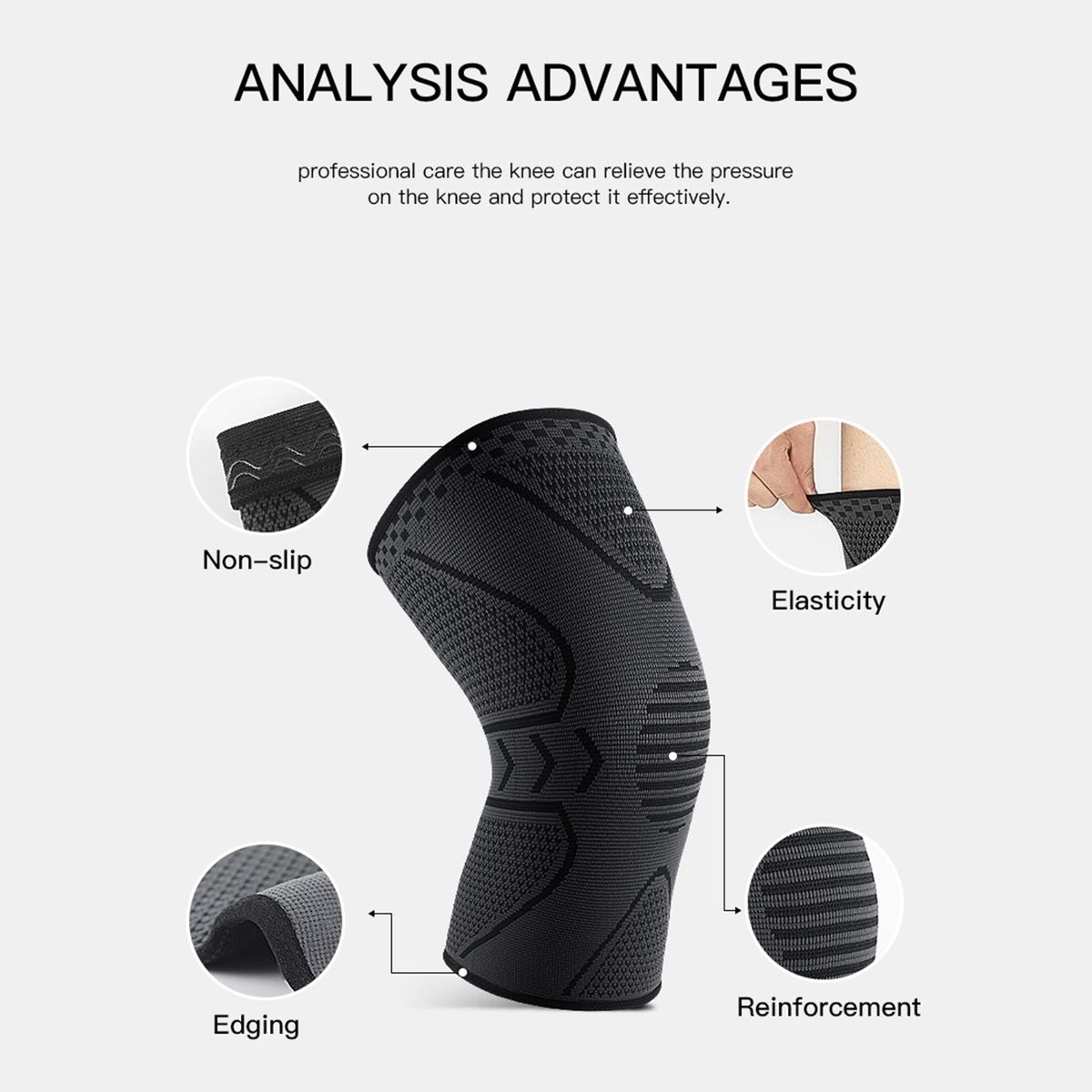 1PCS Kneepads Knee Support Protector With Silicone Design