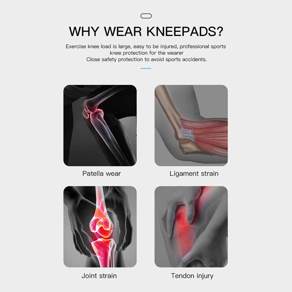 1PCS Kneepads Knee Support Protector With Silicone Design