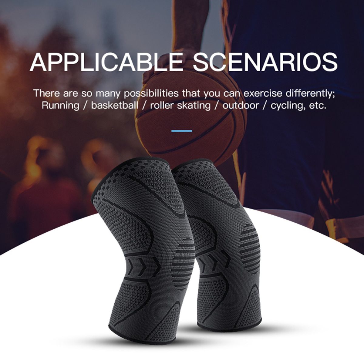 1PCS Kneepads Knee Support Protector With Silicone Design