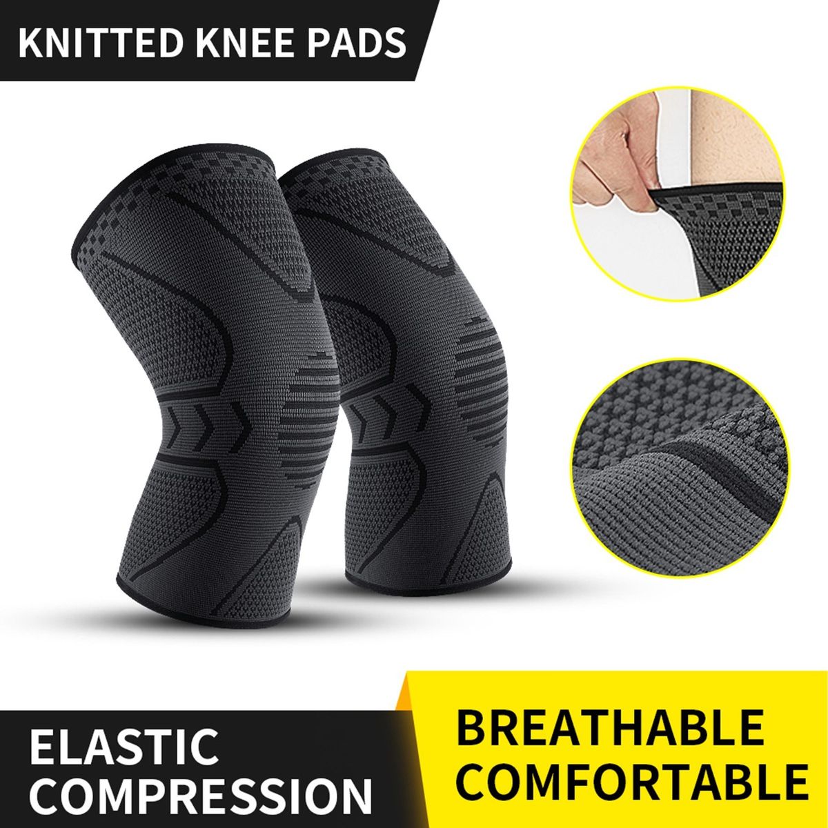 1PCS Kneepads Knee Support Protector With Silicone Design