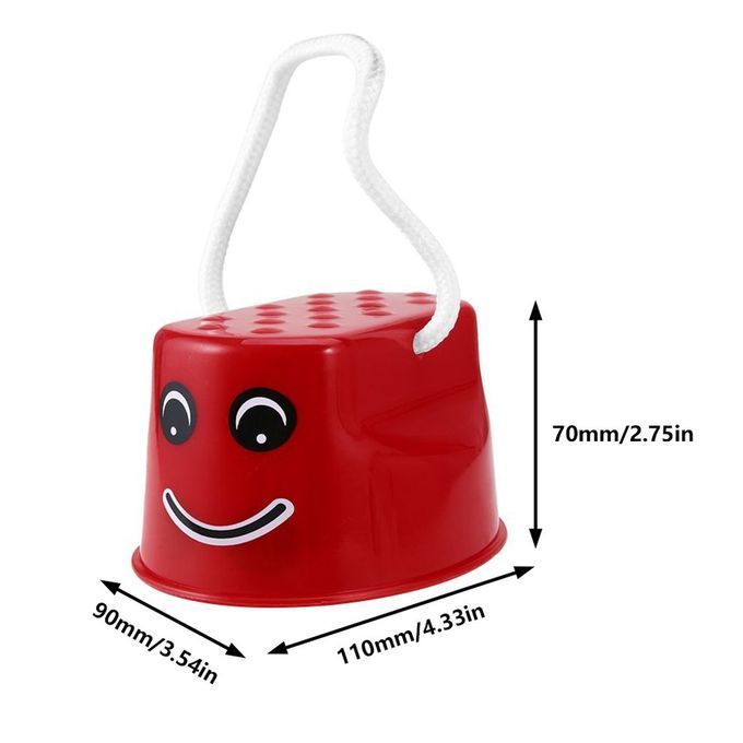 Children Kids Outdoor Fun Walk Stilt Jump Smile Face Balance Training Toy