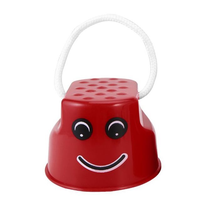 Children Kids Outdoor Fun Walk Stilt Jump Smile Face Balance Training Toy