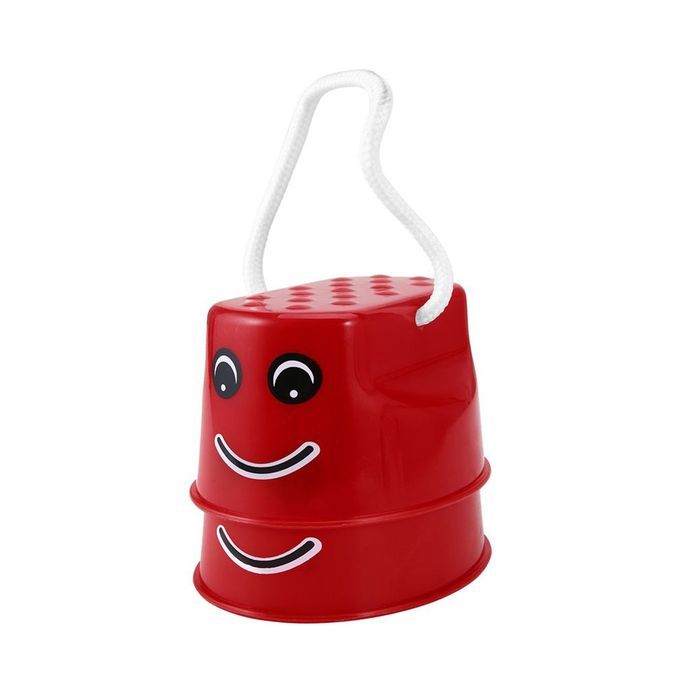 Children Kids Outdoor Fun Walk Stilt Jump Smile Face Balance Training Toy