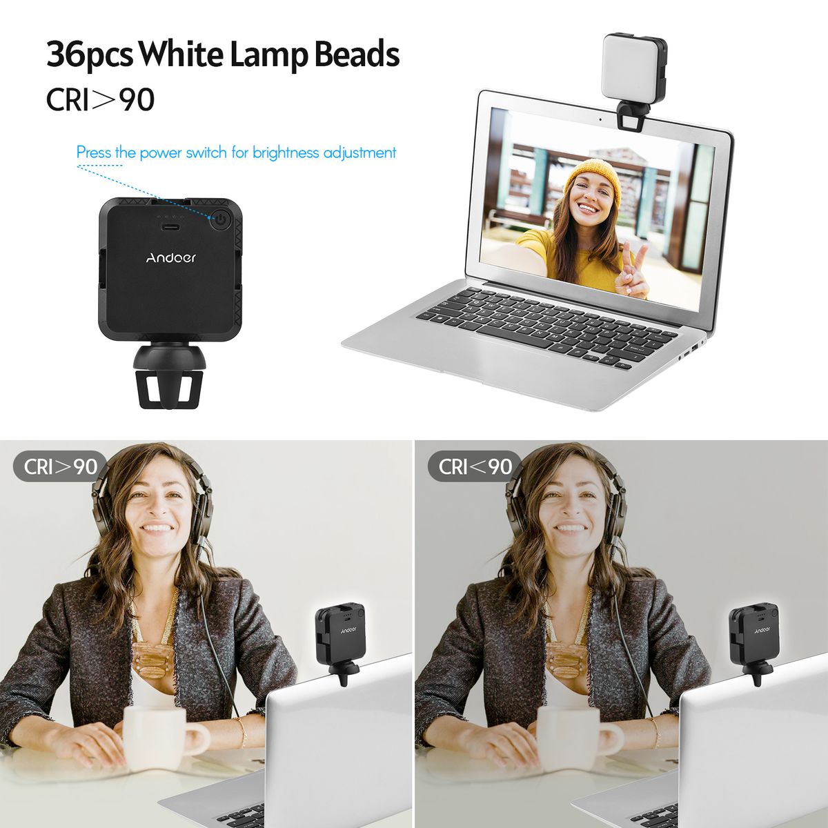 W36 Mini LED Video Light Portable Photography Light