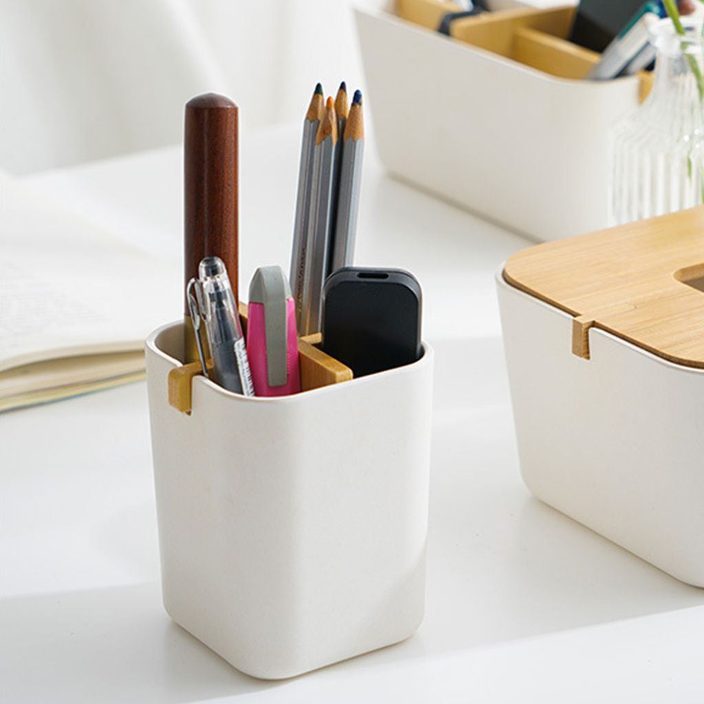 Compartments Toothbrush Holder  Storage Organizer Spatula White